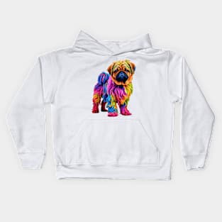 Colorful beautiful dog Kids Hoodie